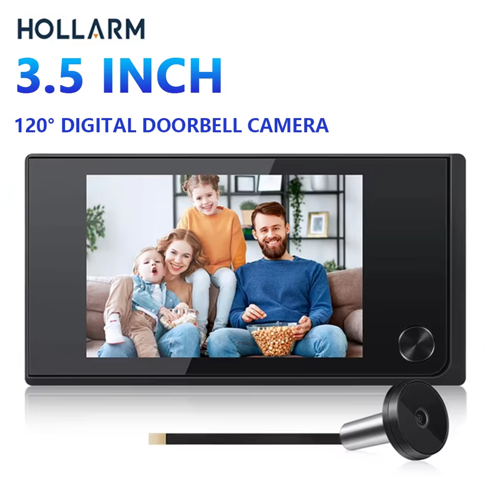 Peephole Camera Viewer - Hollarm 3,5 inch draadloze deurbelcamera 120