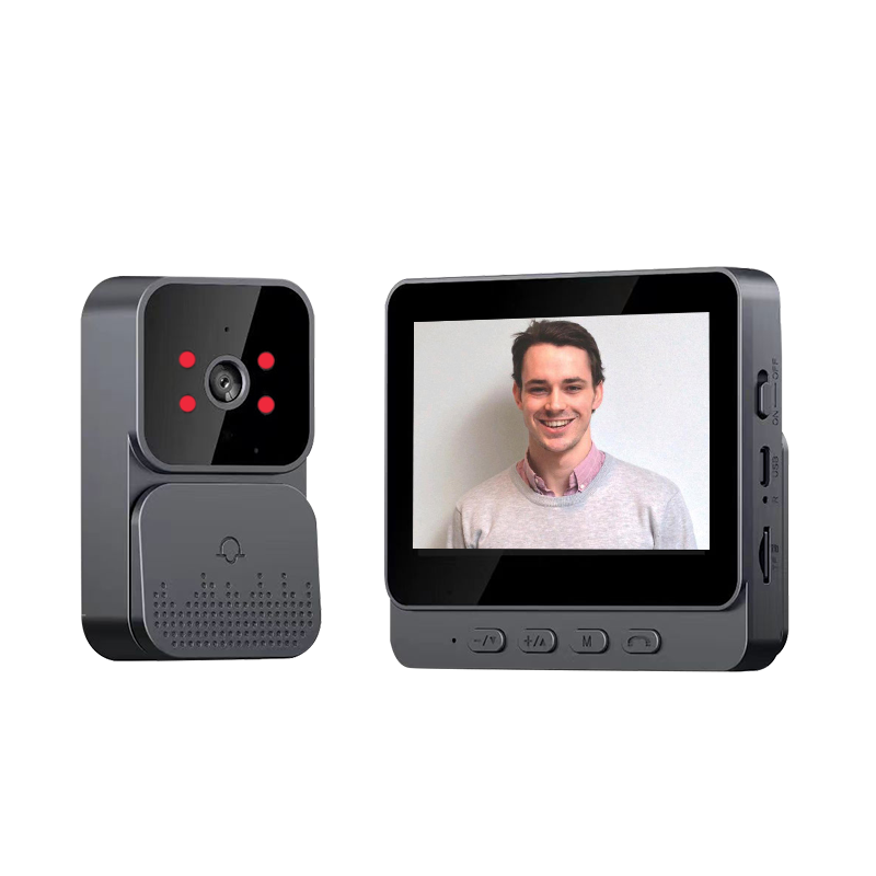 Peephole Camera Viewer - Draadloze 2MP 1080P Batterij-aangedreven deurbel Intercom