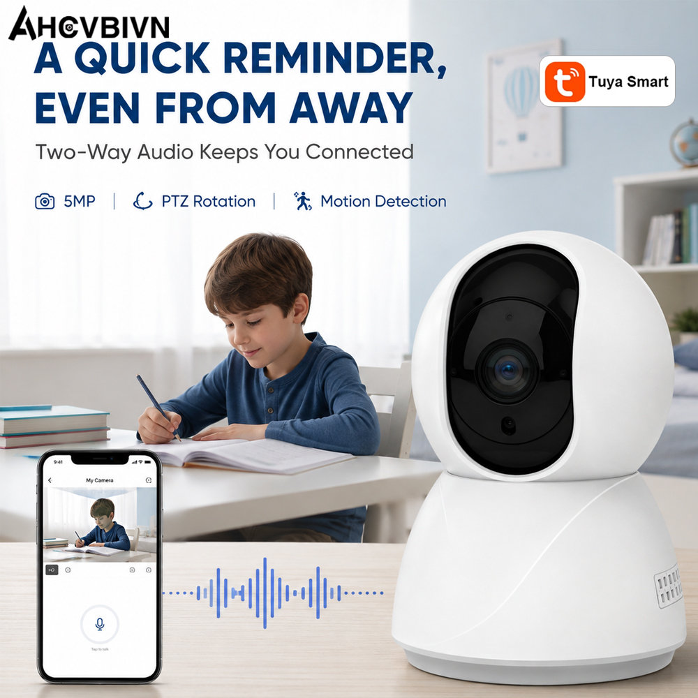 Home Security Google Camera - 5MP WiFi Binnenbeveiligingscamera AI Smart Auto