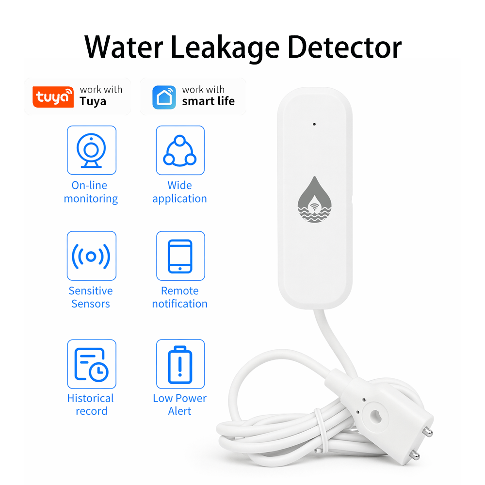 Home Security With Monitoring - YFK WiFi/Zigbee Waterlekkage Alarmsensor Tuya Smart
