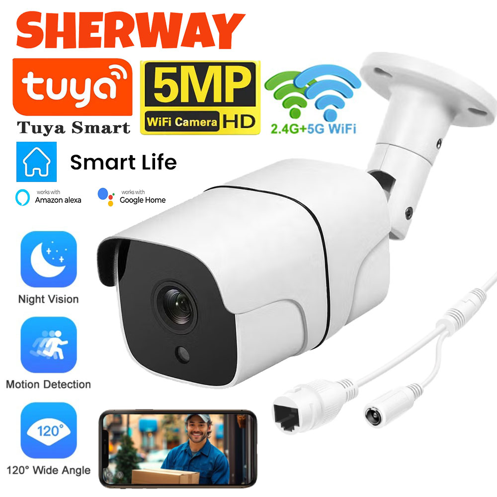 Home Security Google Camera - 5MP Tuya 5G Wifi IP Camera