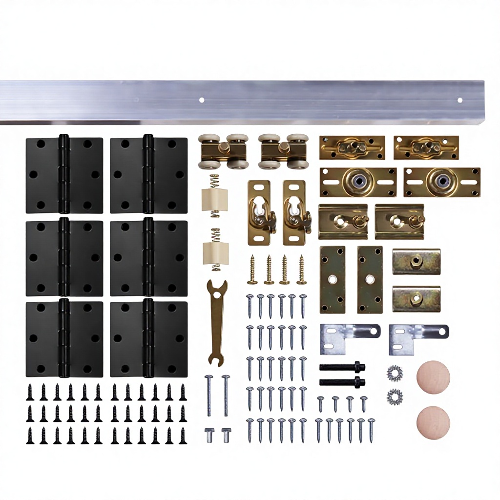 Door Reinforcer Kit - Duurzame, lichtgewicht, vierdelige vouwdeurbeslagset, versterkte houten