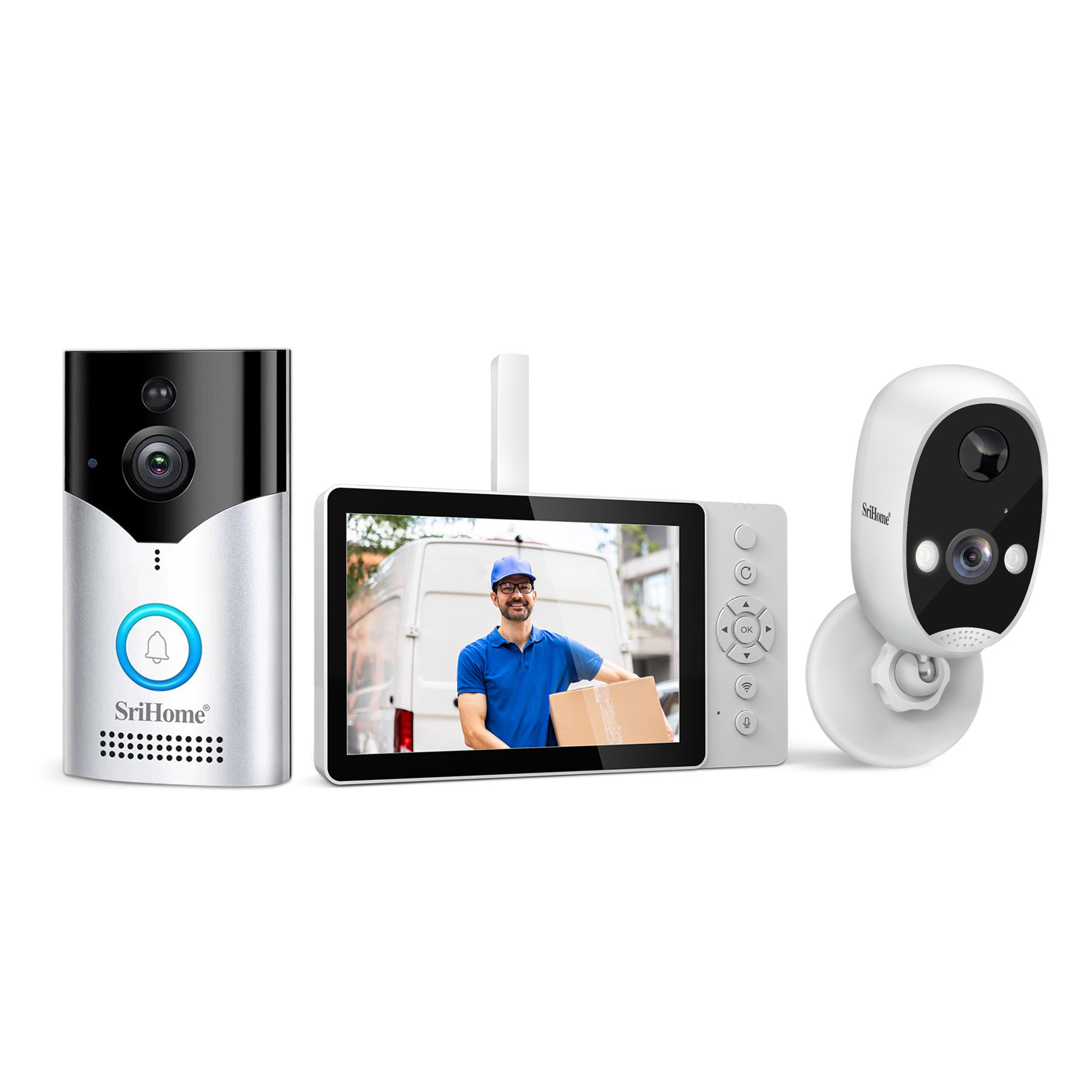 Peephole Camera Viewer - Srihome SH054+DH008 4MP 1400P Lage Comsunption