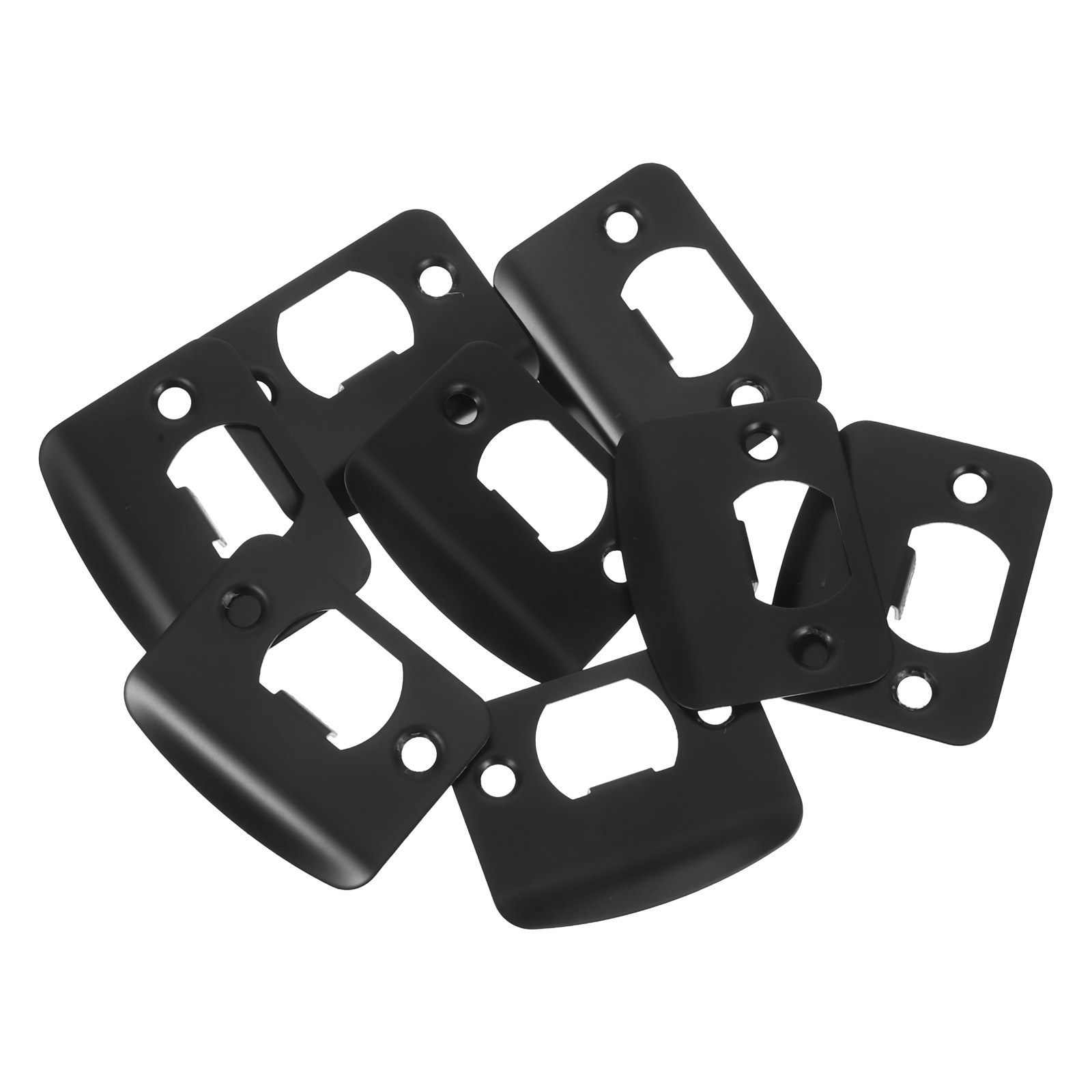 Door Reinforcer Kit - 8 stuks zwarte deurslotplaten met schroeven,