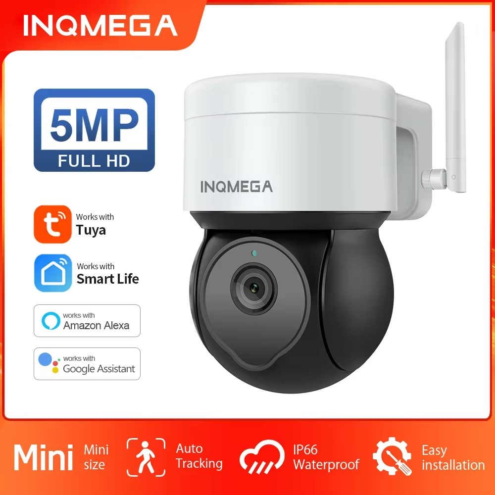 Home Security Google Camera - INQMEGA 5MP Tuya Outdoor PTZ-camera Ai
