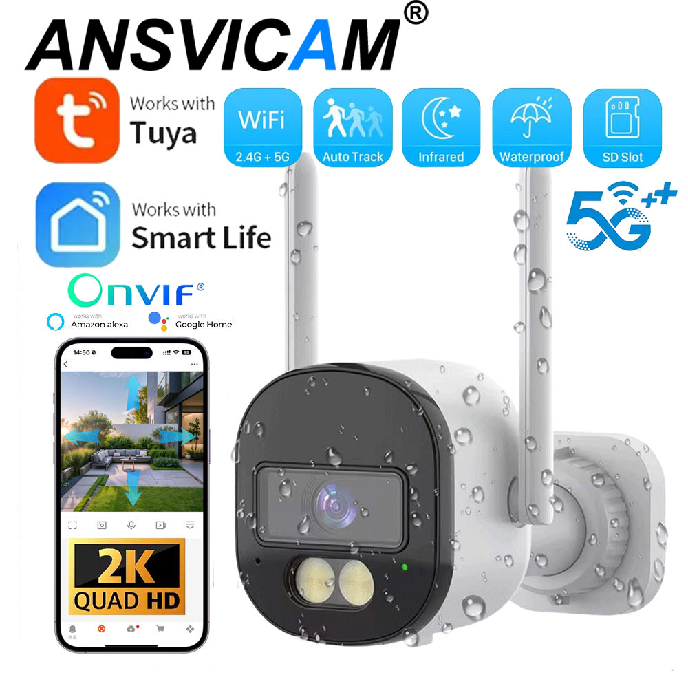 Home Security Google Camera - Tuya 5G Wifi IP-camera Buiten 5MP