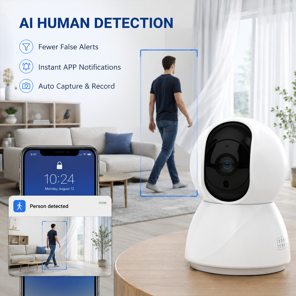 5MP WiFi Binnenbeveiligingscam - Home Security Google Camera recensie en prijs
