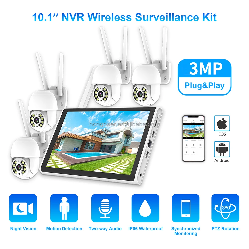 2026 Hongnaer 3MP 4-kanaals Wi - Home Security Video Cameras recensie en prijs