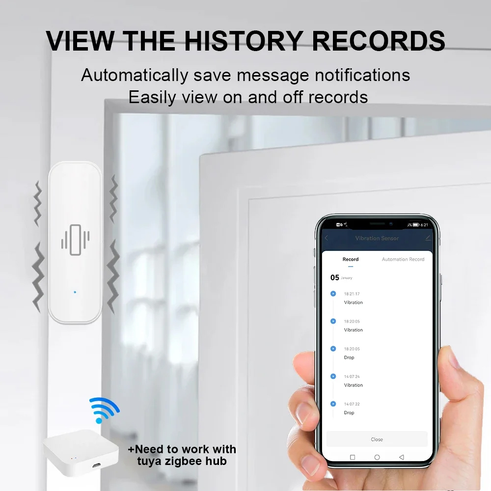 Smart ZigBee Trillingssensor A - Home Security With Monitoring recensie en prijs