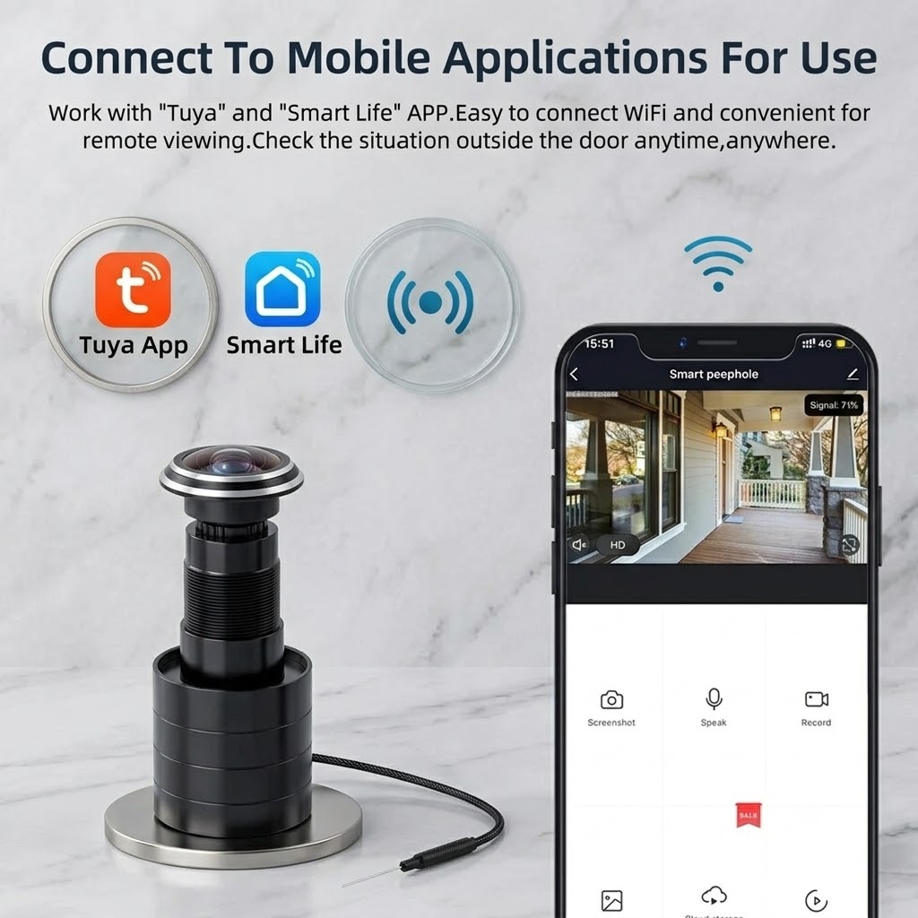 3MP 2K WiFi deurkijker camera, - Peephole Camera Viewer recensie en prijs