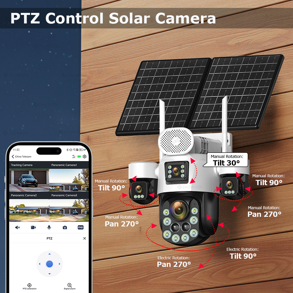 4-lens buitencamera 360° °   S - Home Security Video Cameras recensie en prijs