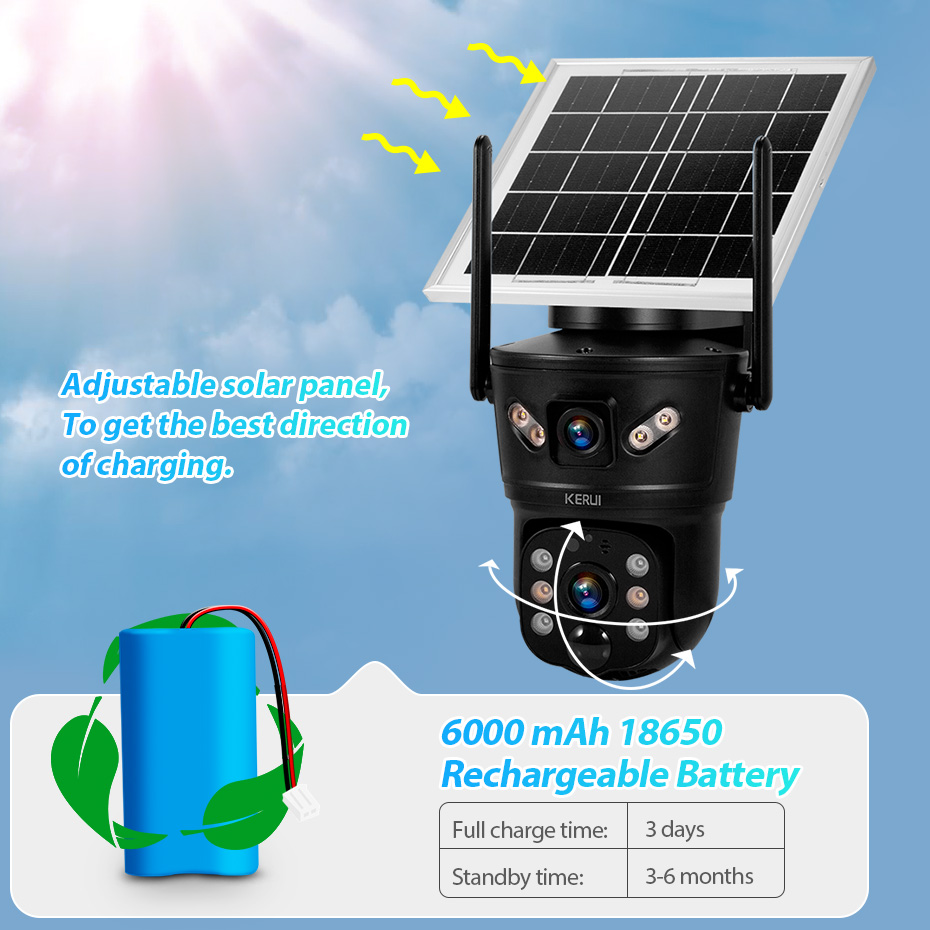 KERUI Outdoor 6MP Solar Camera - Home Security Video Cameras recensie en prijs