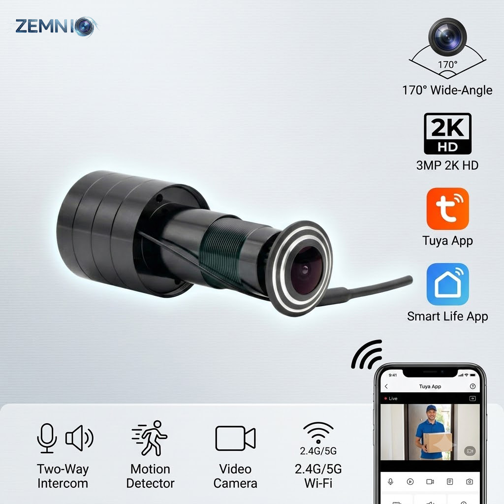 3MP 2K WiFi video-deurkijker k - Peephole Camera Viewer recensie en prijs