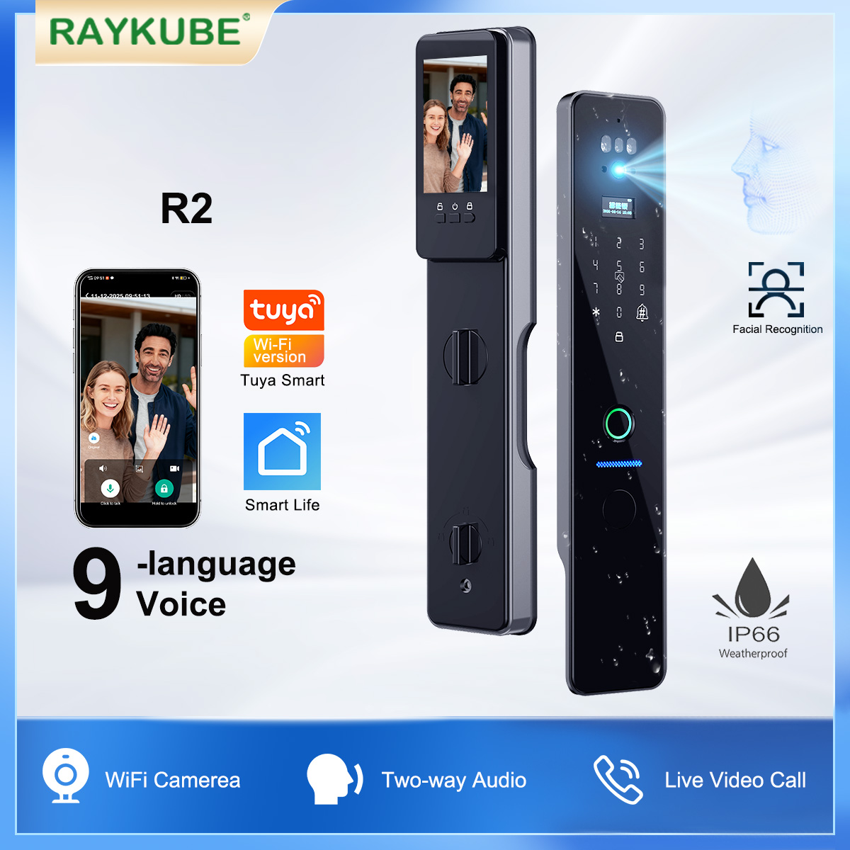 RAYKUBE R2 IP66 Waterdichte Tu - Peephole Camera Viewer recensie en prijs